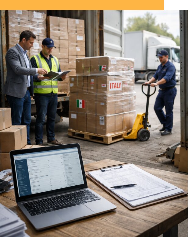 Доставка грузов из Италии: морские и авиаперевозки от 18286